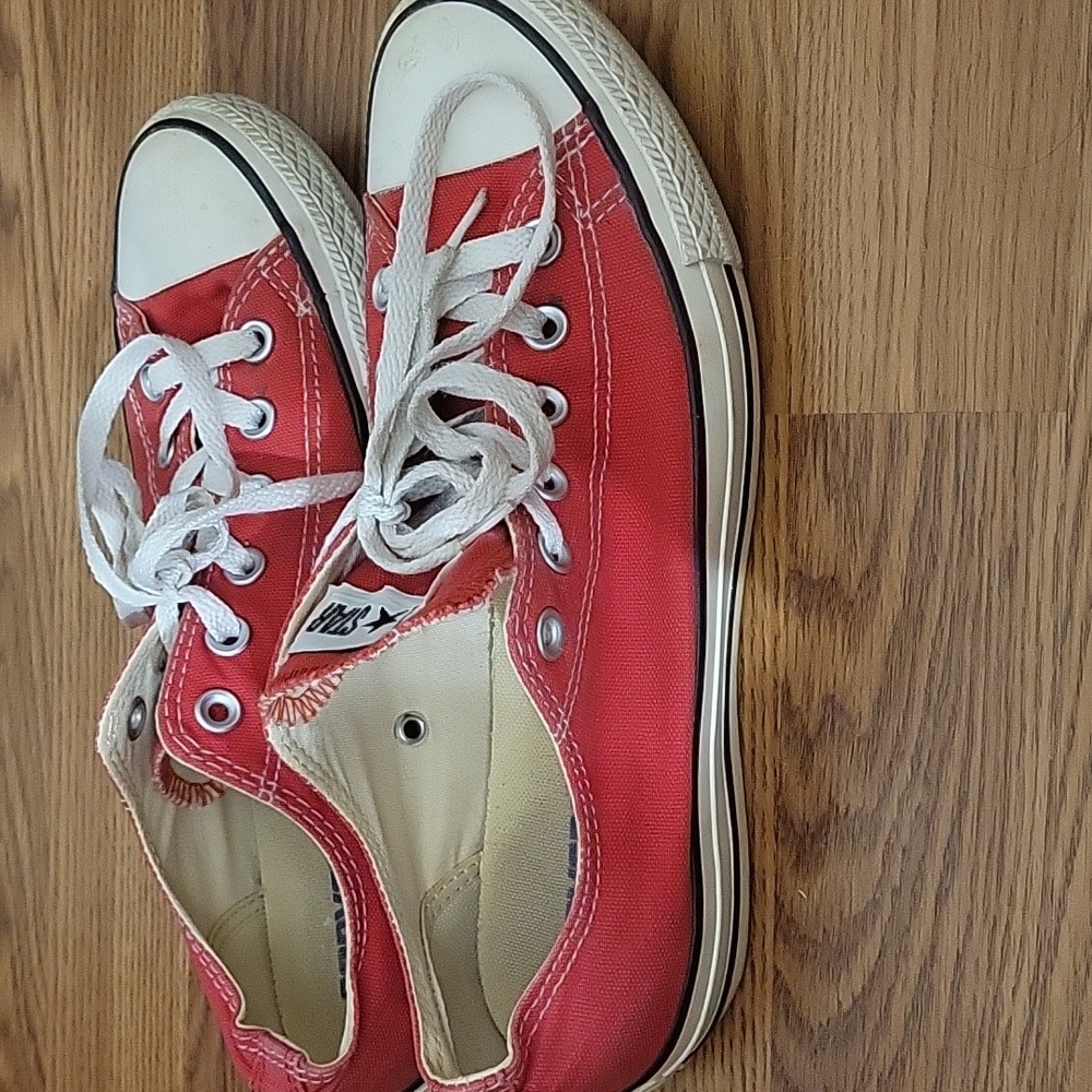 Red Converse Sneakers - Picture 4 of 8